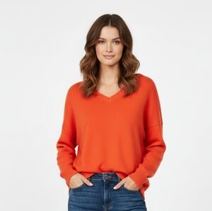Madewell Orange Cashmere Sweater Size Medium